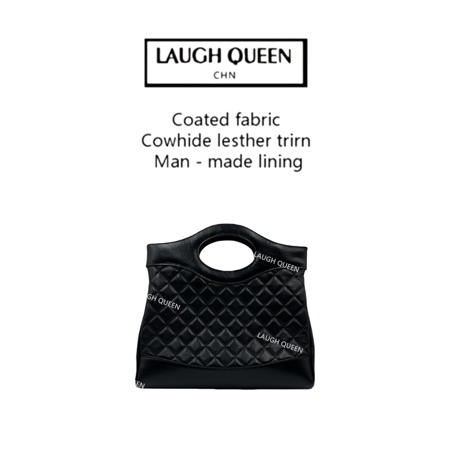 Laugh Queen手工打造女士包手拎斜跨10331黑色新大手提