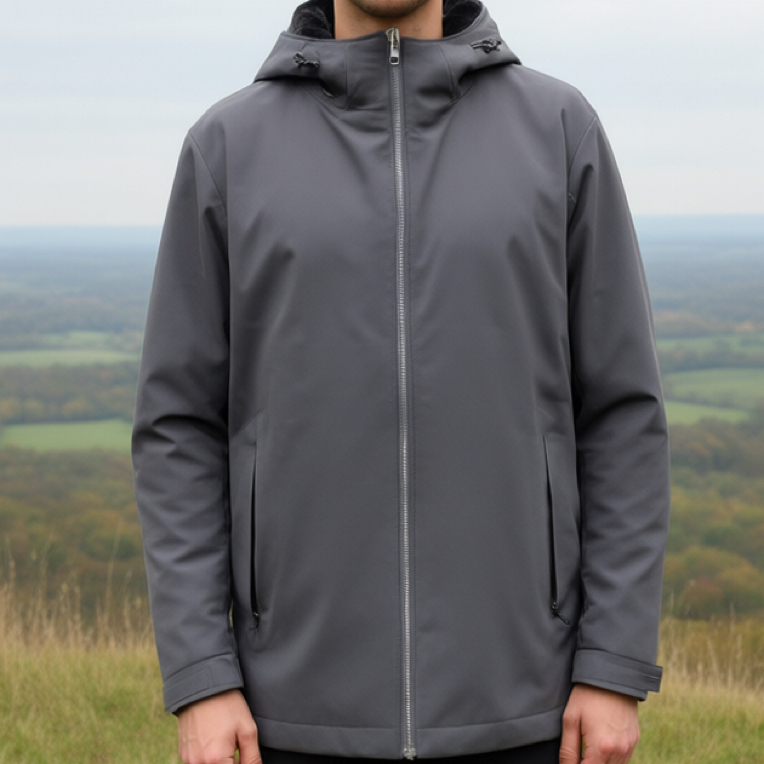 商务休闲连帽常规衣长水貂绒内胆水貂绒袖子派克服