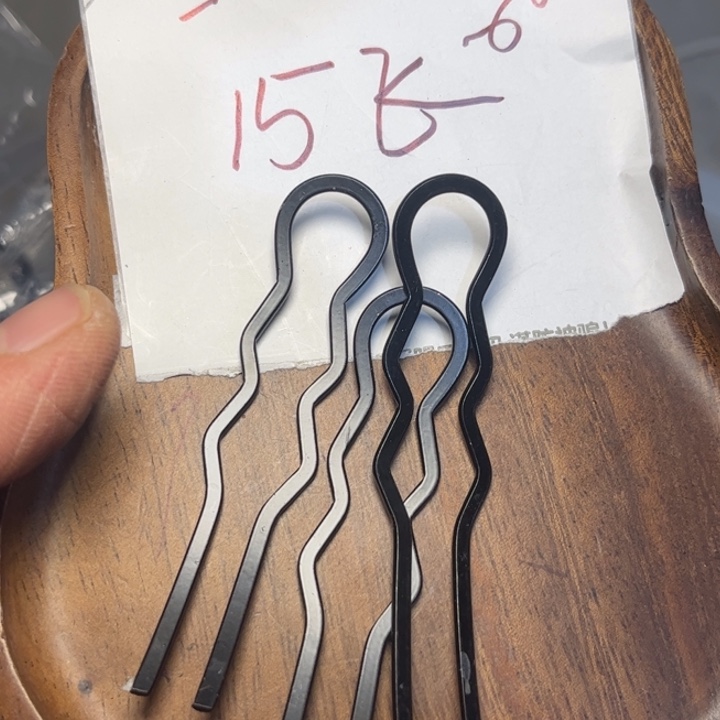 非金属扁的二齿波浪10个黑色