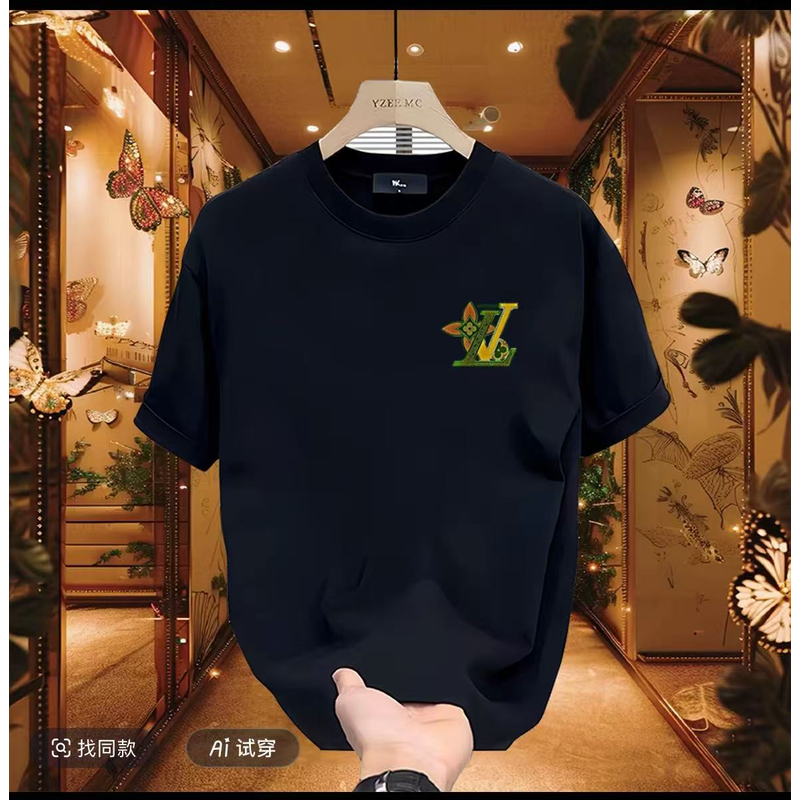 【一折粉丝福利】潮牌时尚百搭纯棉圆领情侣运动T恤宽松夏季