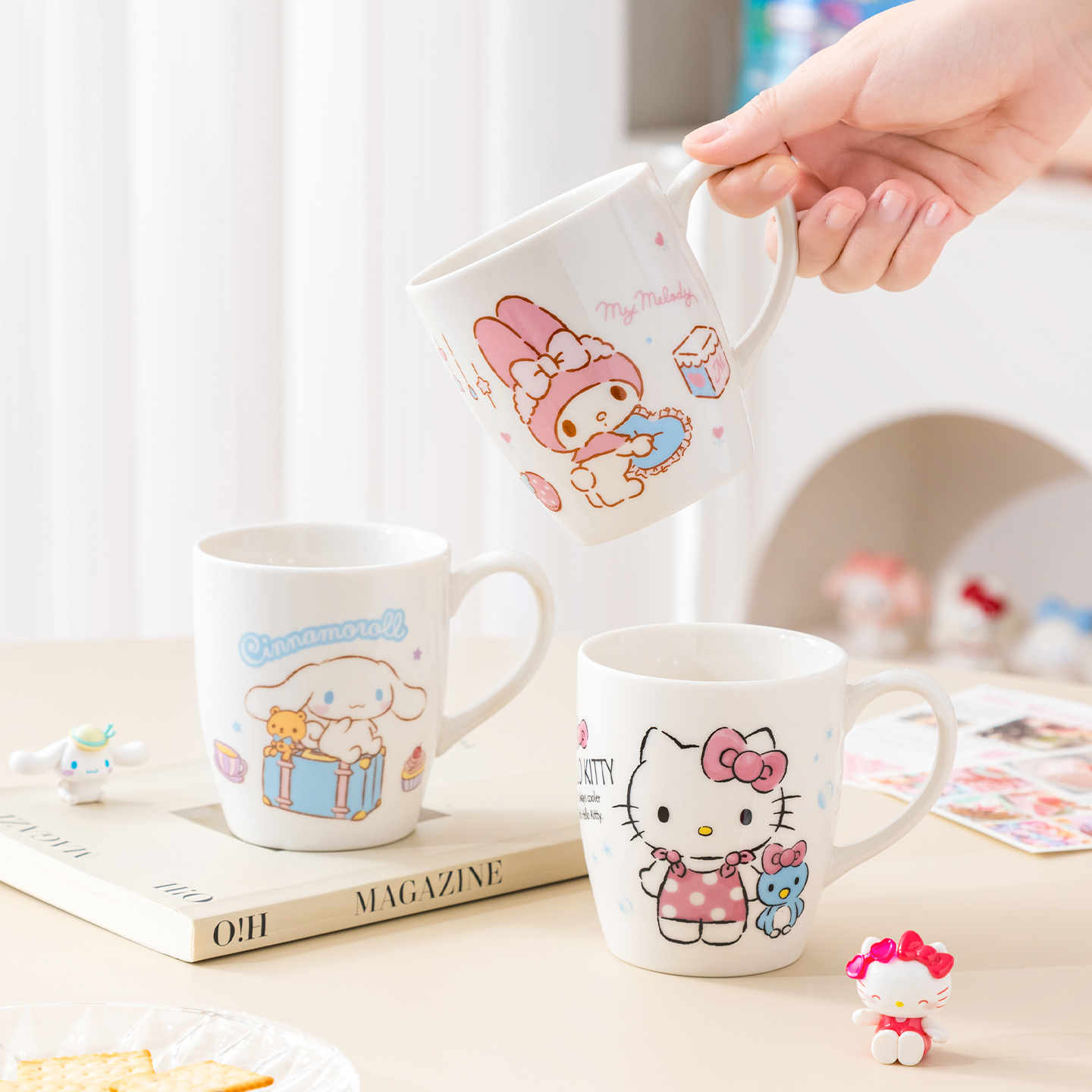 三丽鸥个性马克杯创意水杯陶瓷杯高颜值可爱马克杯