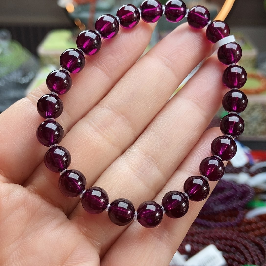 未镶嵌石榴石手链手串7.7