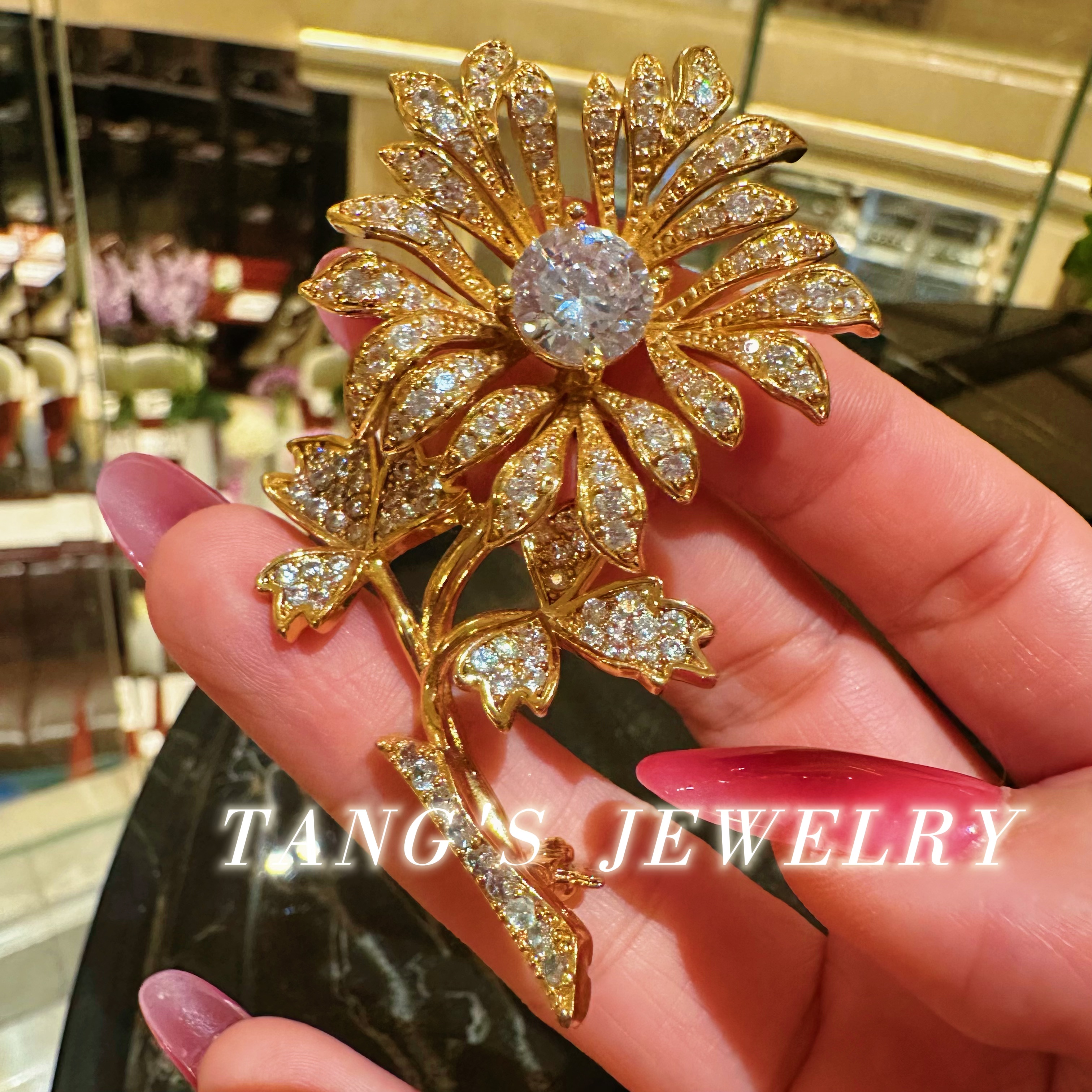 铜合金胸针 经典纪念｜颤花 颤头花 重工中古高奢胸针