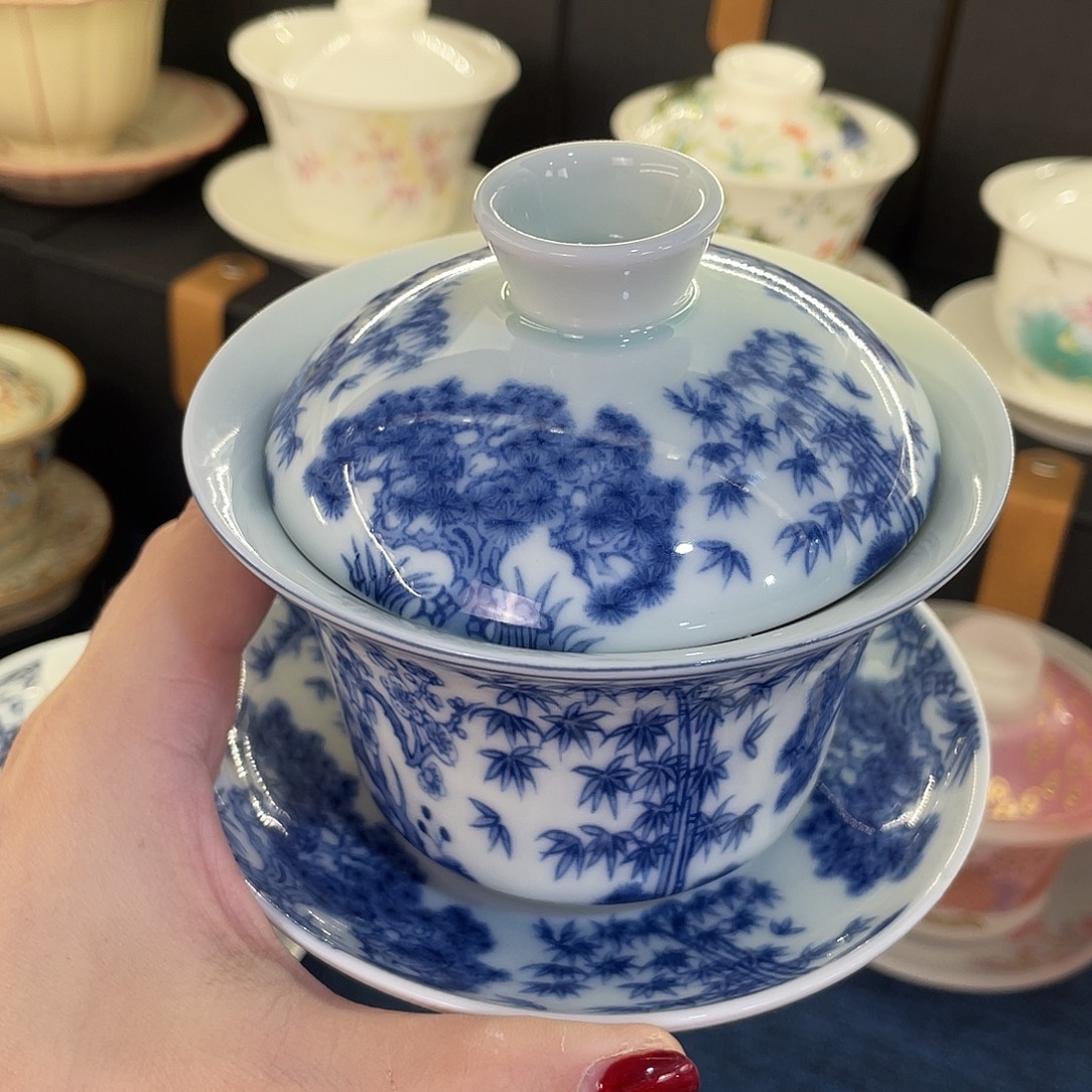 陶景德陶瓷盖碗茶具