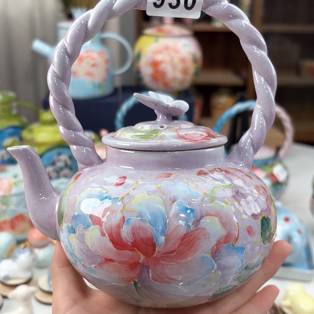 景德镇手绘高温釉下彩陶瓷茶具