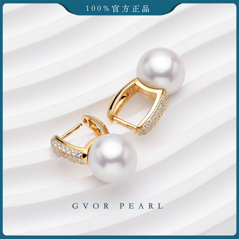 淡水有核白珍珠耳扣 12.5-13mm C1269