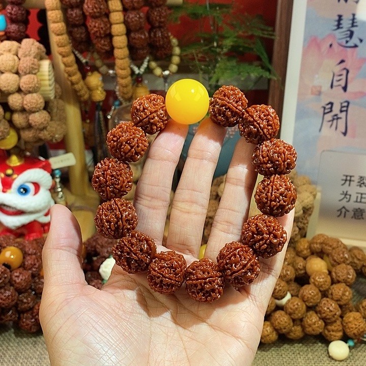 金刚菩提手串206玉华黄蜜