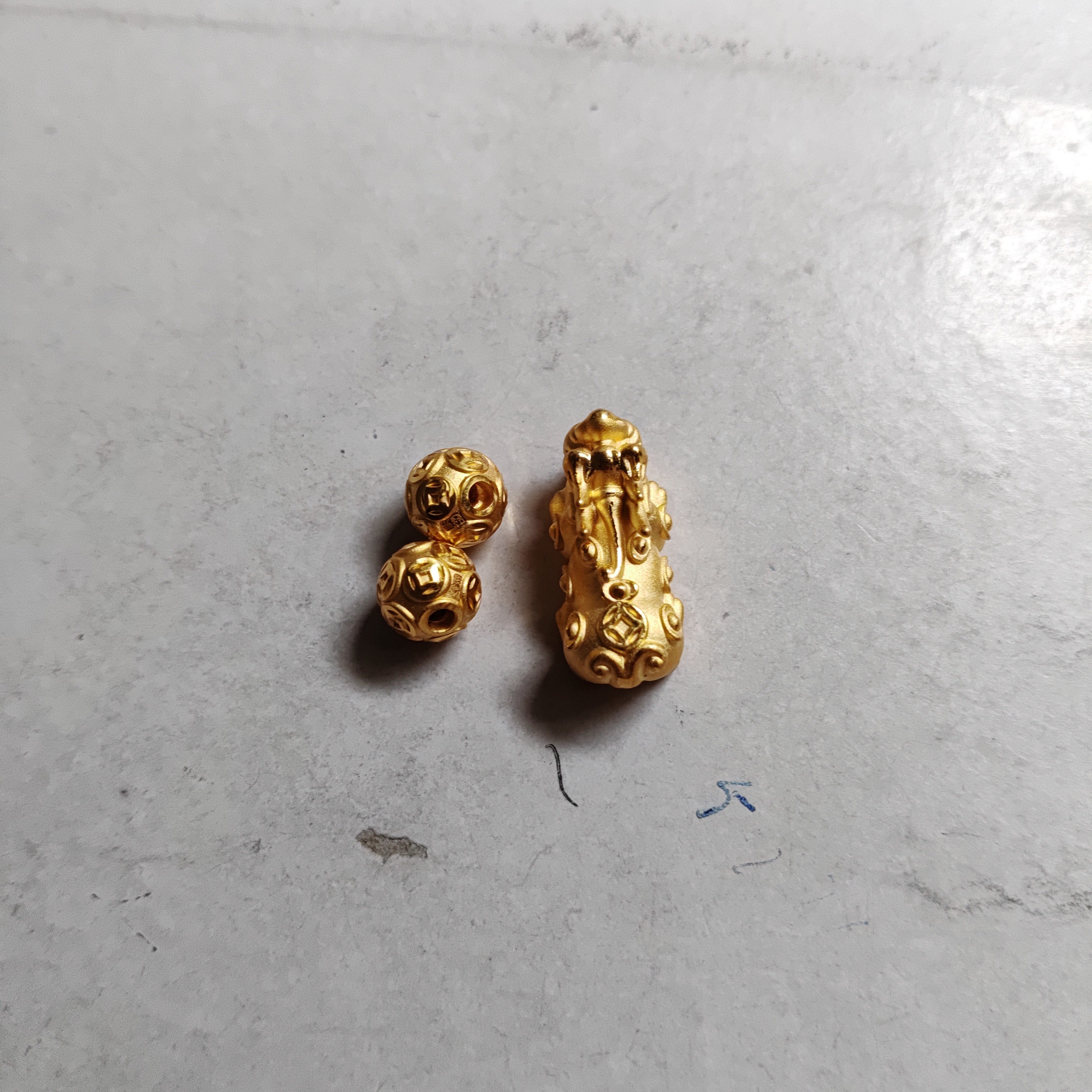 金元宝足金999貔貅珠子首饰