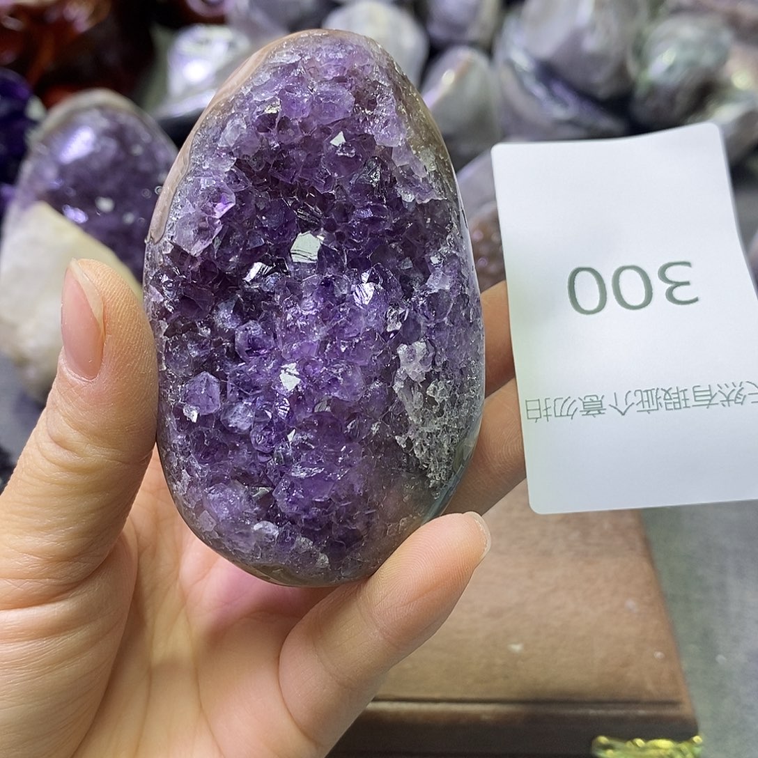 未镶嵌紫晶珠宝半成品