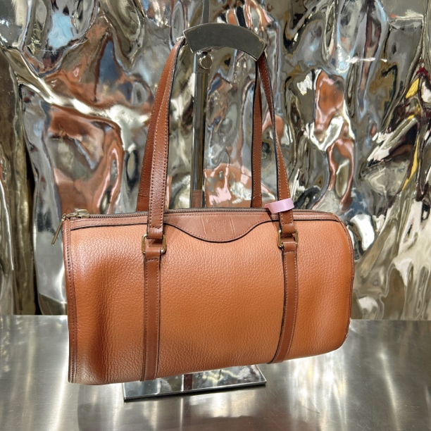 95新 BURBERRY/博柏利 红棕色 枕头 手提包