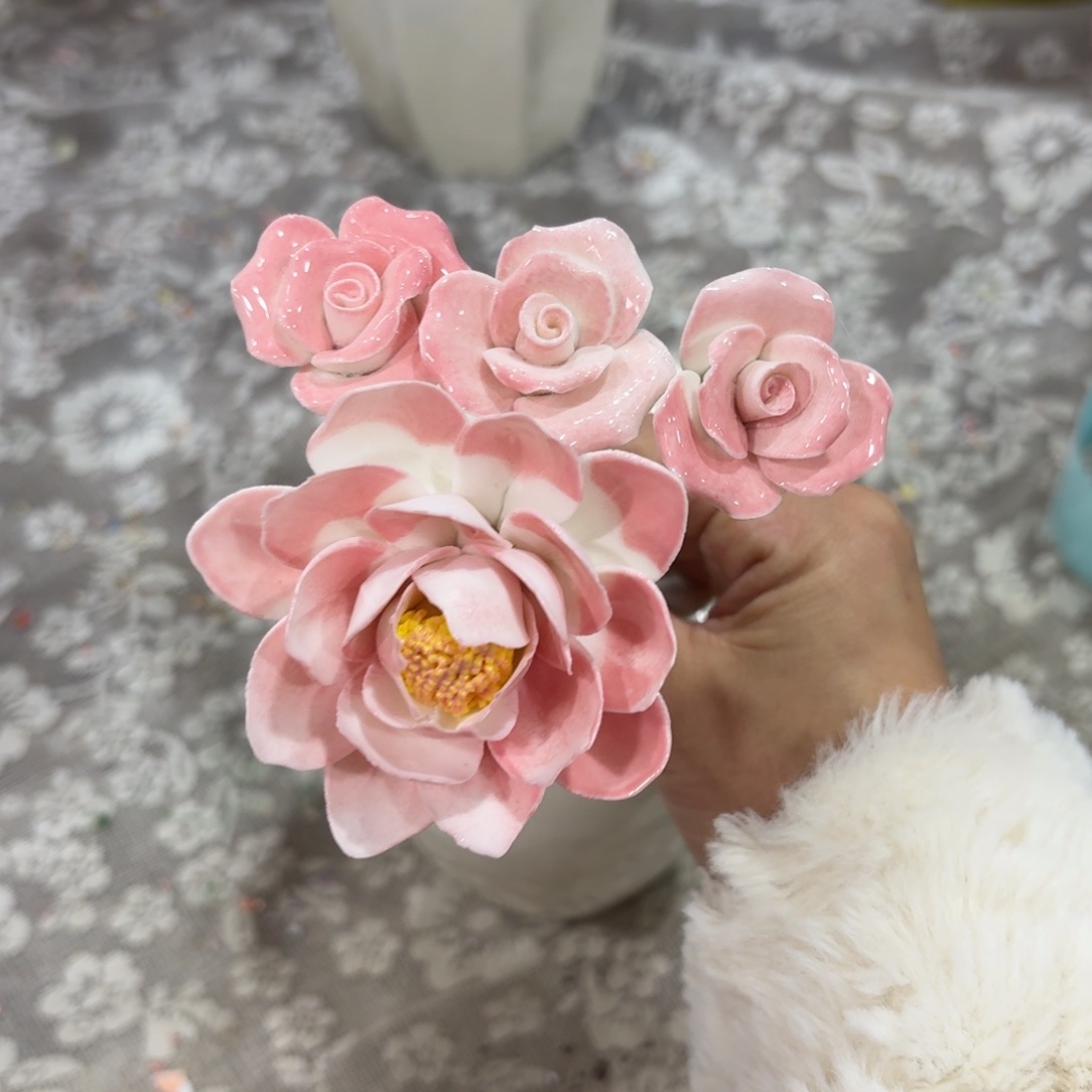 陶瓷花拍满20元发货退款拉黑