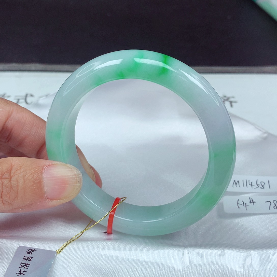 未镶嵌手镯翡翠54圈4581