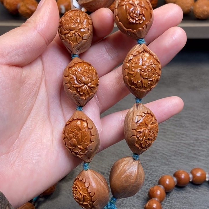 橄榄核手串/手链花开富贵手串