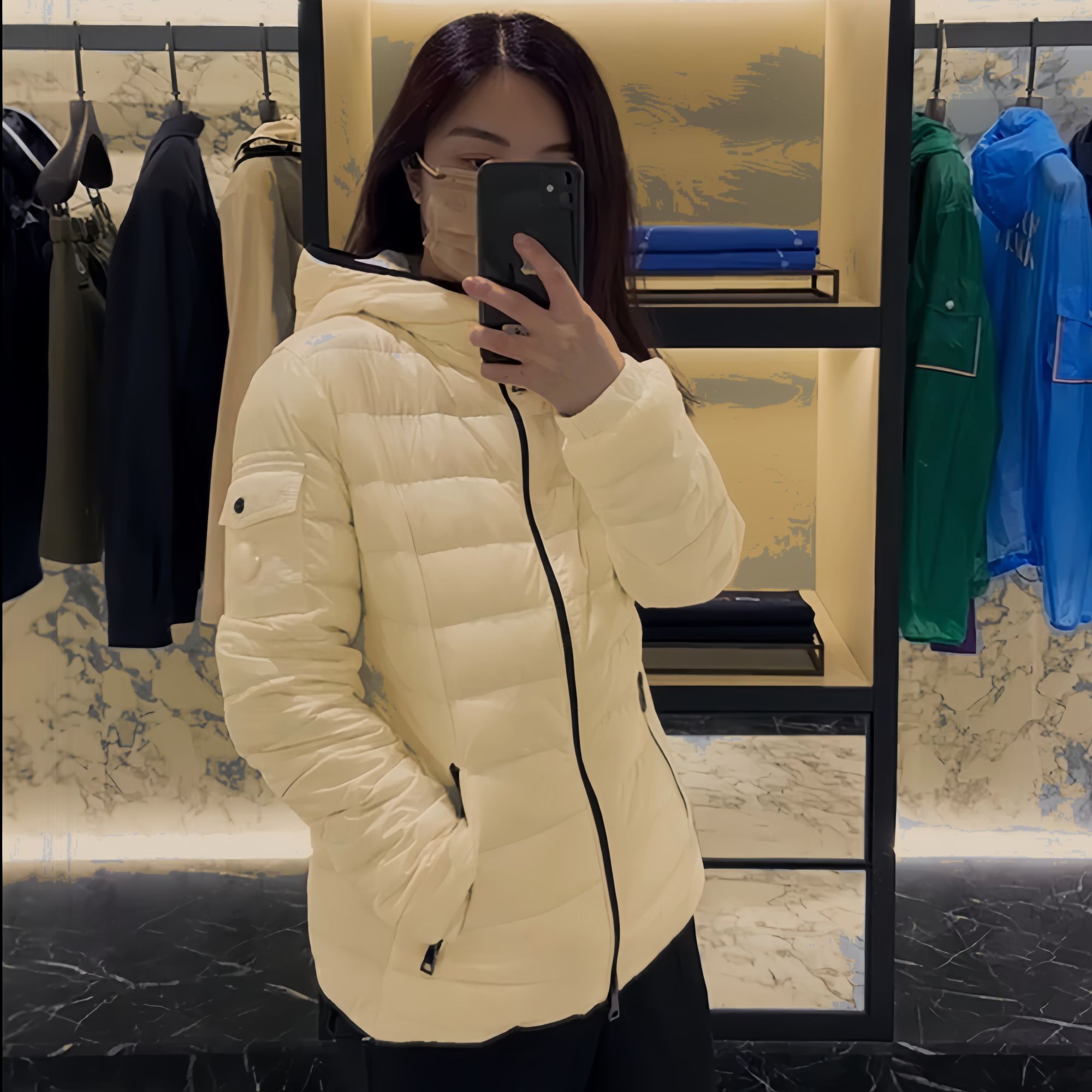 80710 BL连帽轻薄羽绒服