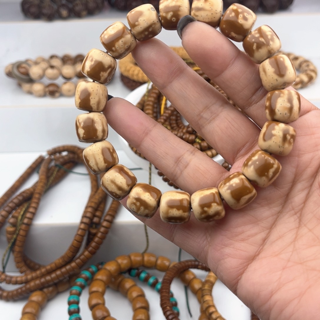 紫金鼠手串半实心花皮老型12