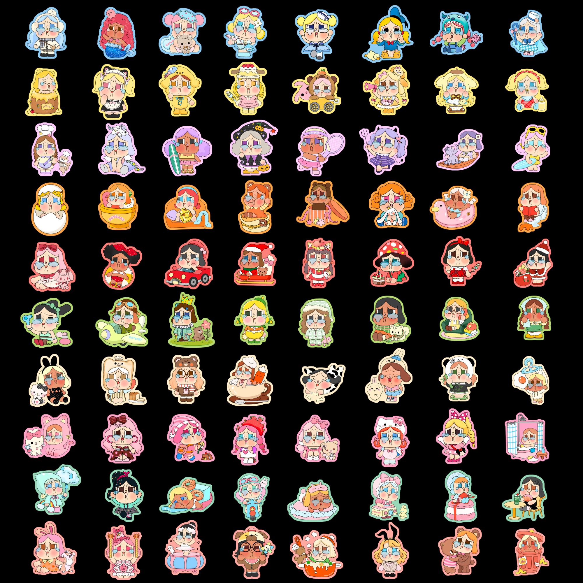 【哭娃2.0仿滴胶冰箱贴对对碰】DIY亚克力小众满分礼物冰箱贴