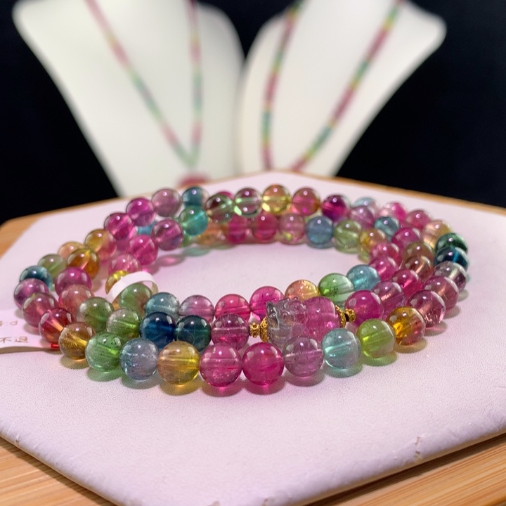 双色碧玺手链未镶嵌