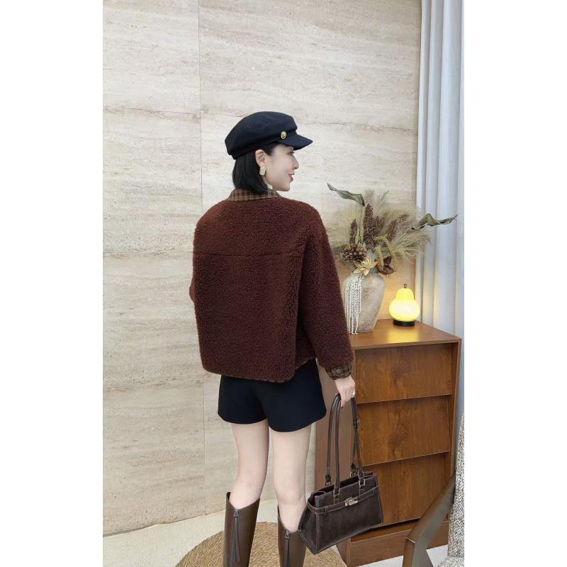 JY2580 （獭獭毛）女保暖短款直下摆外套女装气质女士外套