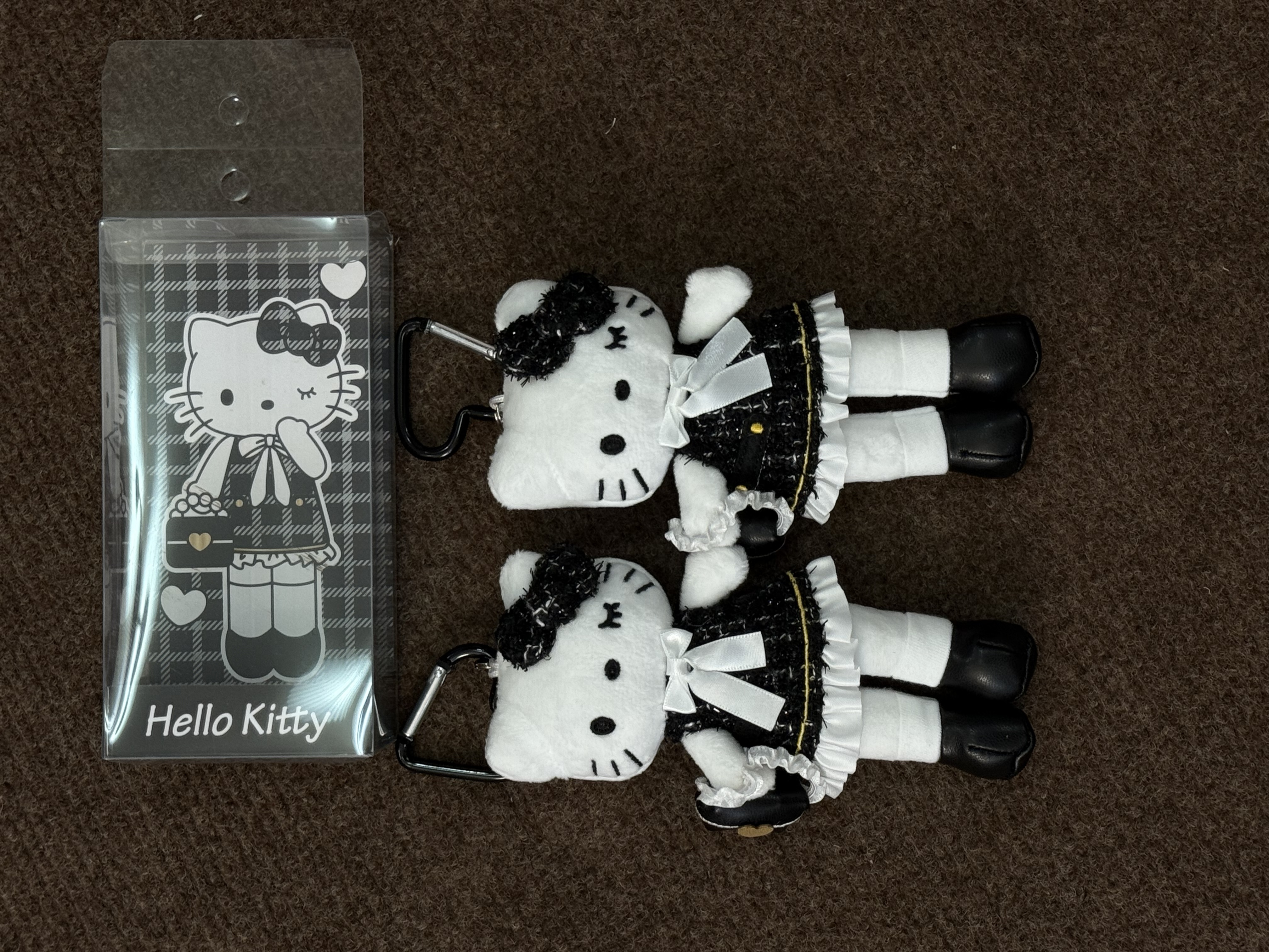 香港动漫节限定黑色小香风helloKitty包包挂件可爱kitty挂件