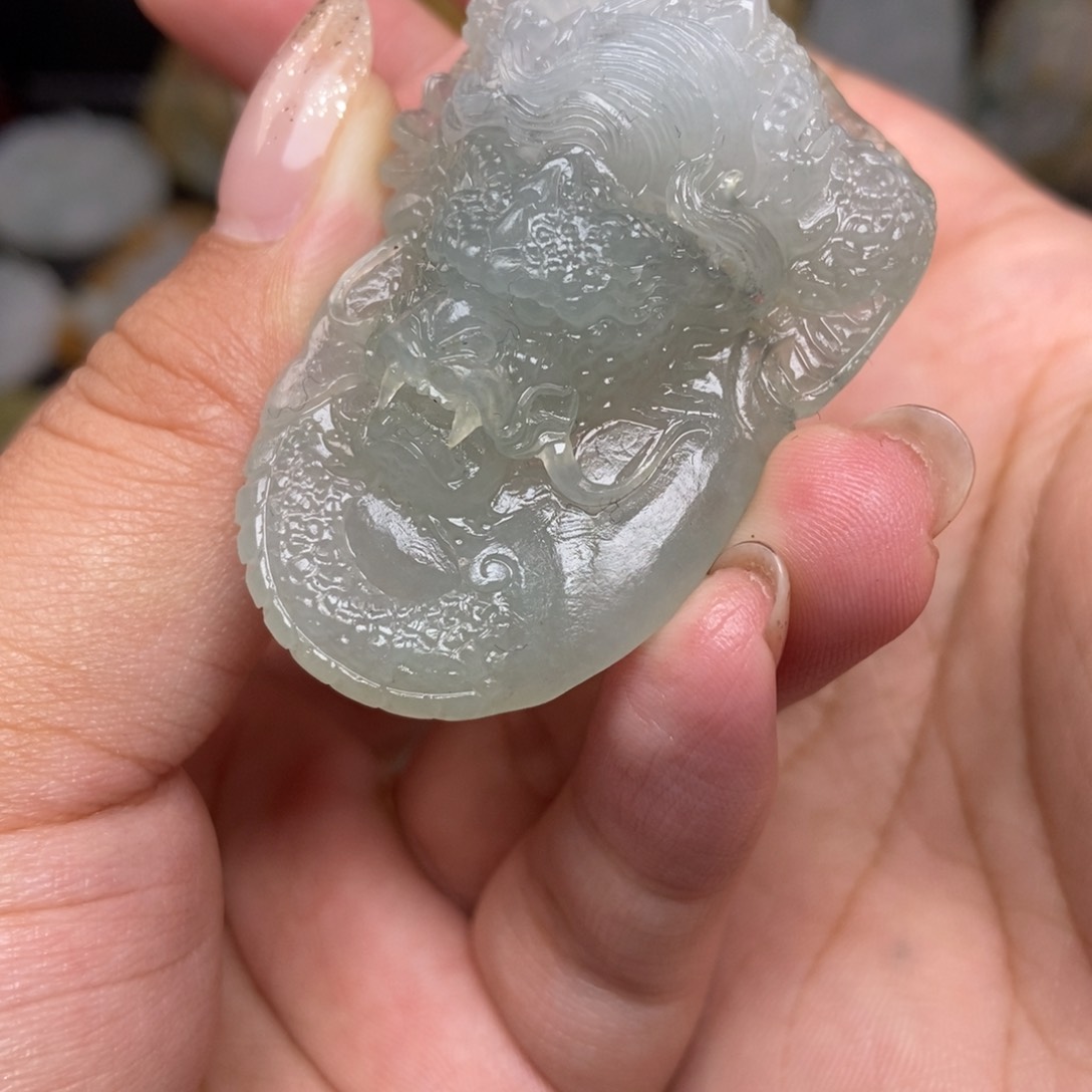定制翡翠未镶嵌缅甸翡翠A货龙牌