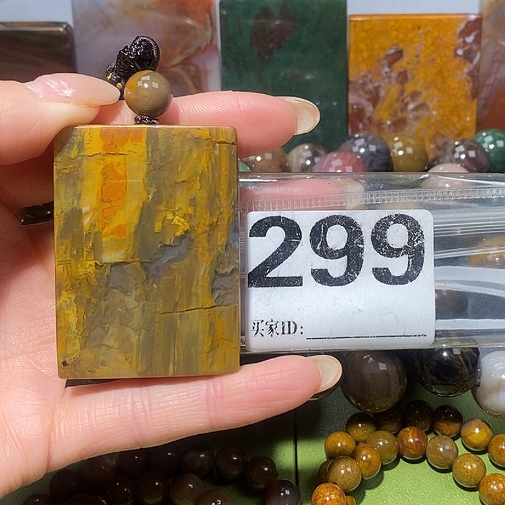 硅化玉未镶嵌天然北票树化玉吊坠