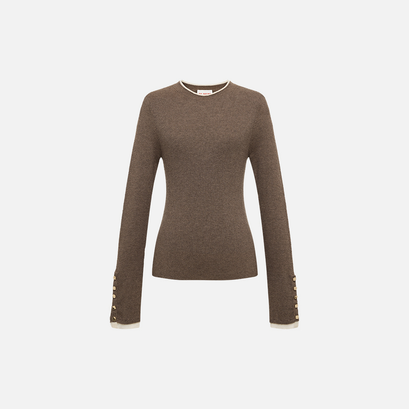 EP雅莹女装 精纺细腻牦牛绒针织打底衫内搭上衣2025秋冬新款9918A