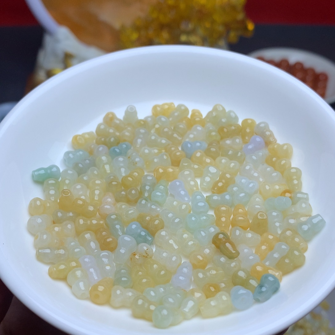 【闪购商品】翡翠手链未镶嵌卡5乘7冰多宝葫芦50个