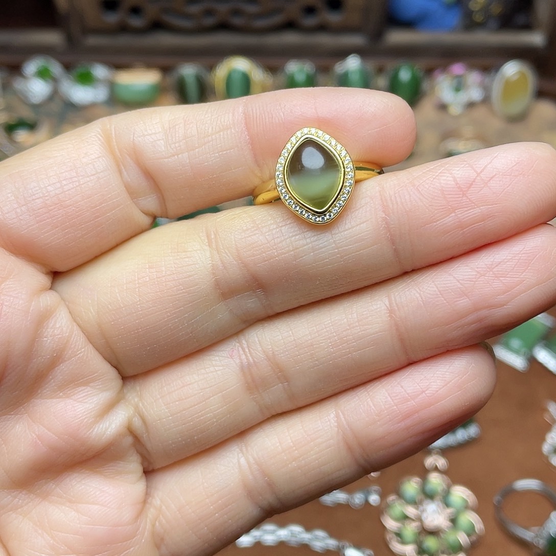 和田玉（碧玉）银S925镶嵌吊坠(赠链)