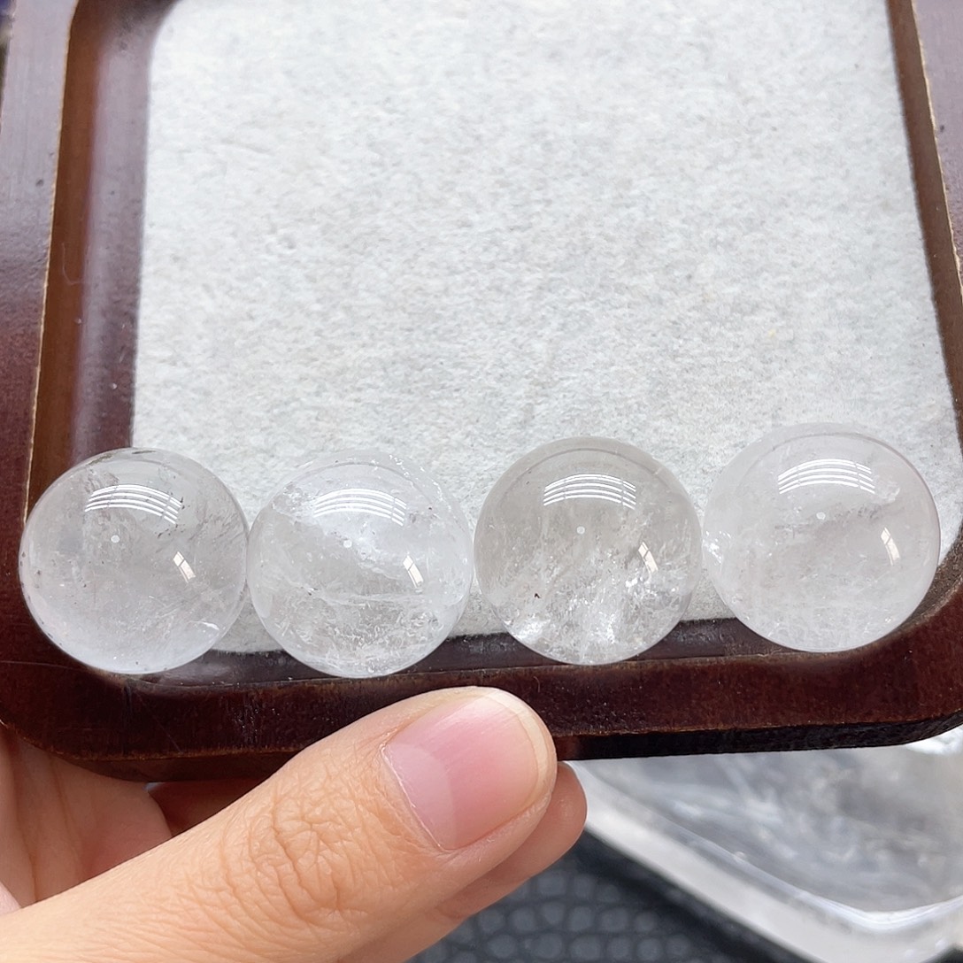 未镶嵌珠宝半成品水晶29白水晶球卡2.3mm