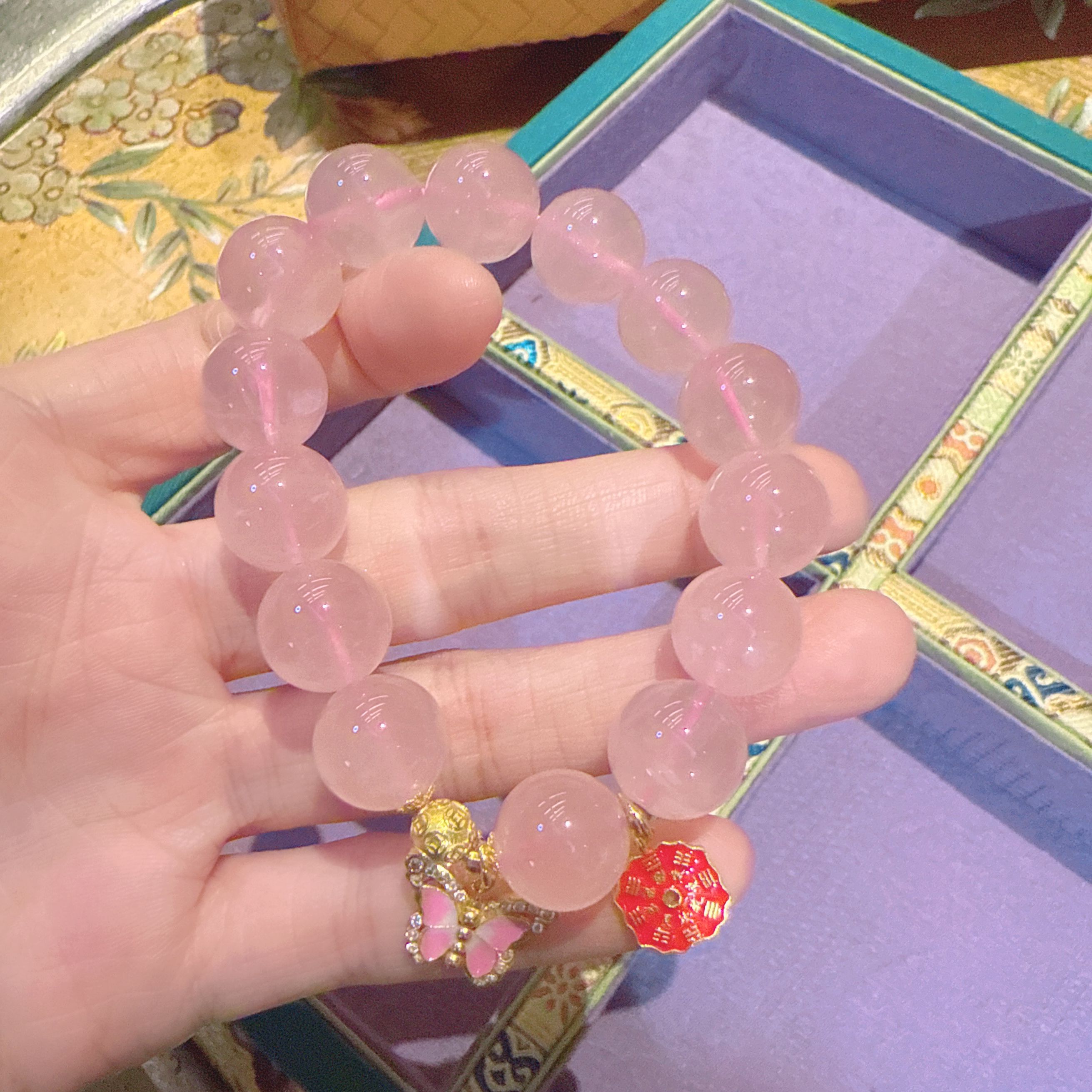 D36未镶嵌粉水晶手串25216