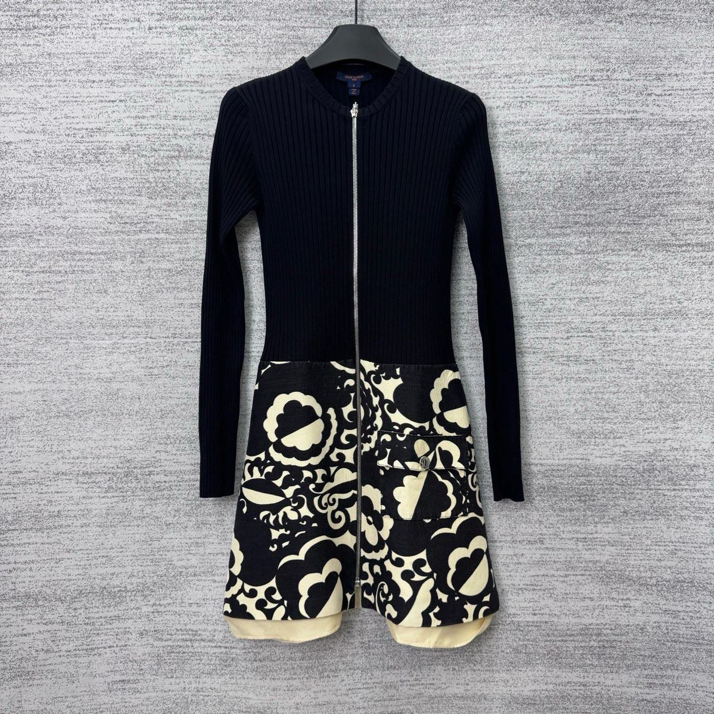 未使用 LouisVuitton/路易威登 A100661/针织拼接连衣裙/S码