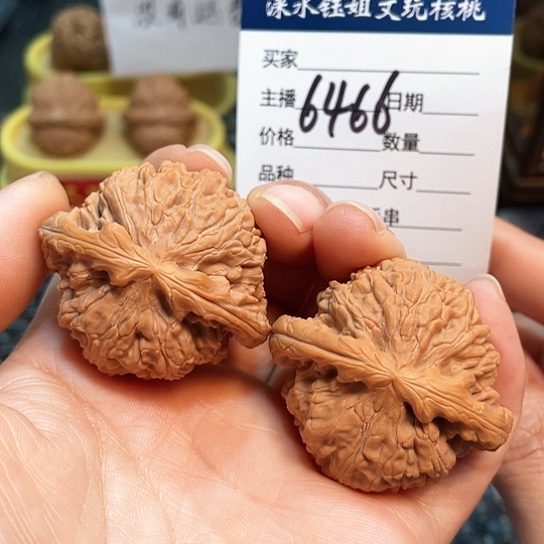 文玩核桃把件42白狮子修型6466