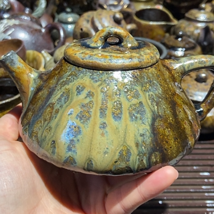 【闪购商品】茶杯紫砂風***猴石瓢双木料瑕