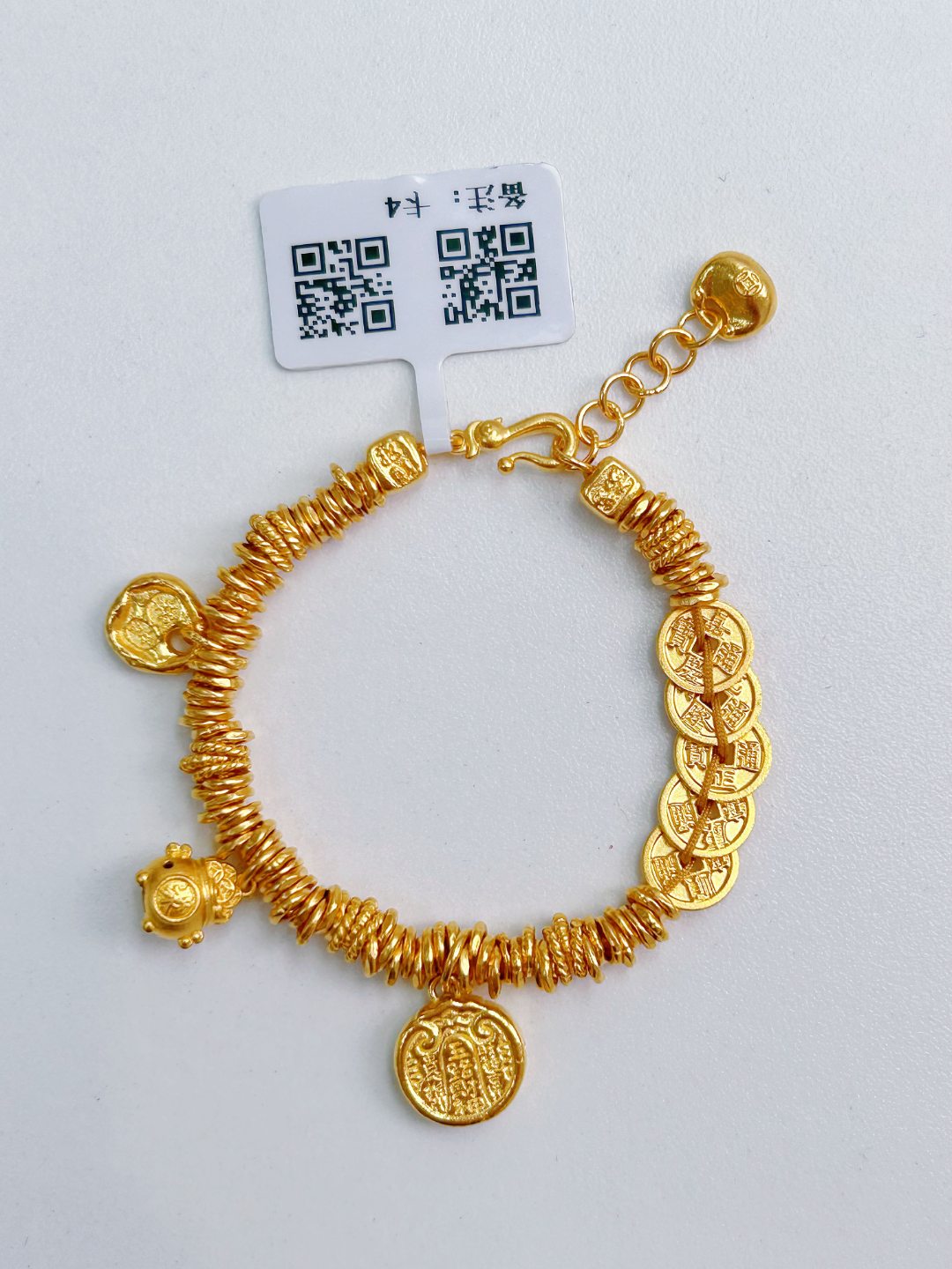 足金999饰品 卡4 手链25.31g 长12cm