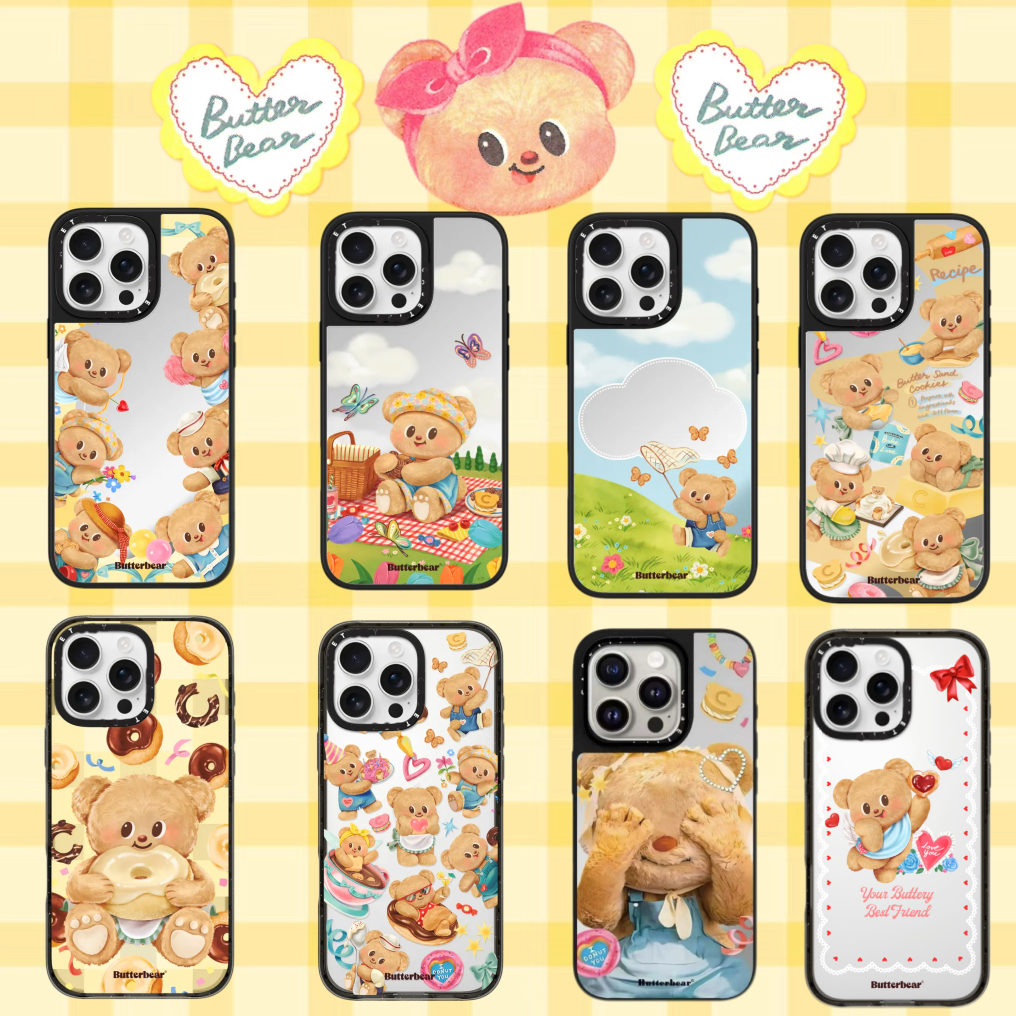 case黄油小熊限定联名可爱适用于iPhone16promax卡通防摔创意全包