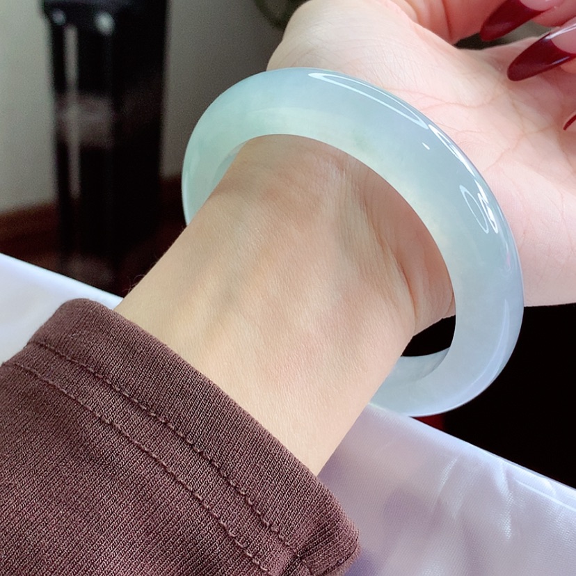 【闪购商品】翡翠手镯未镶嵌55.7 起光小万种水战斗机 灵