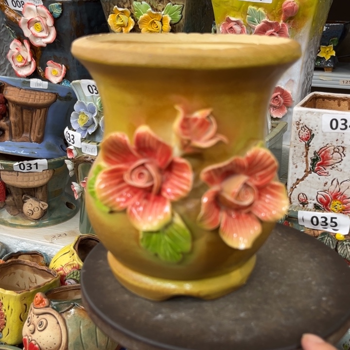 紫砂花盆粗陶材质多肉花盆