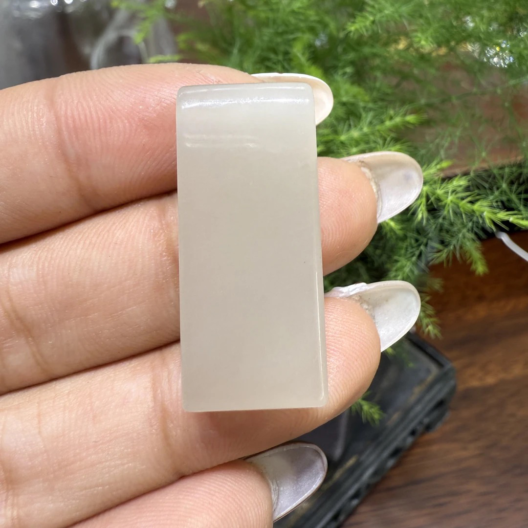 和田玉颈饰未镶嵌藕粉无事牌TZ拍一发一