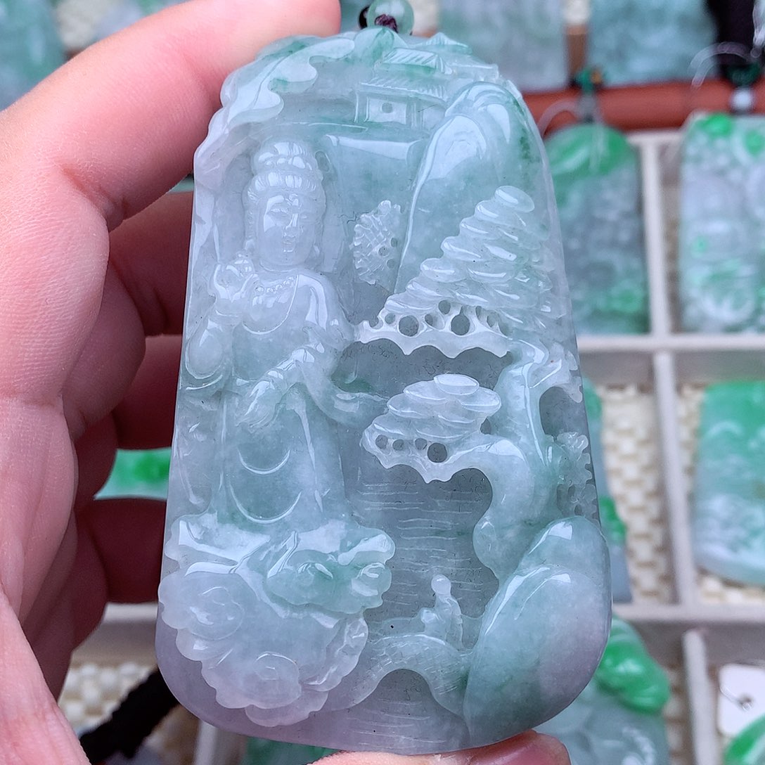 翡翠未镶嵌吊坠(不含链)