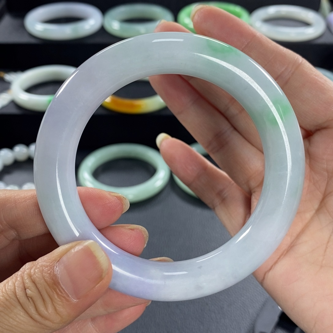 翡翠未镶嵌手镯天然翡翠手镯58