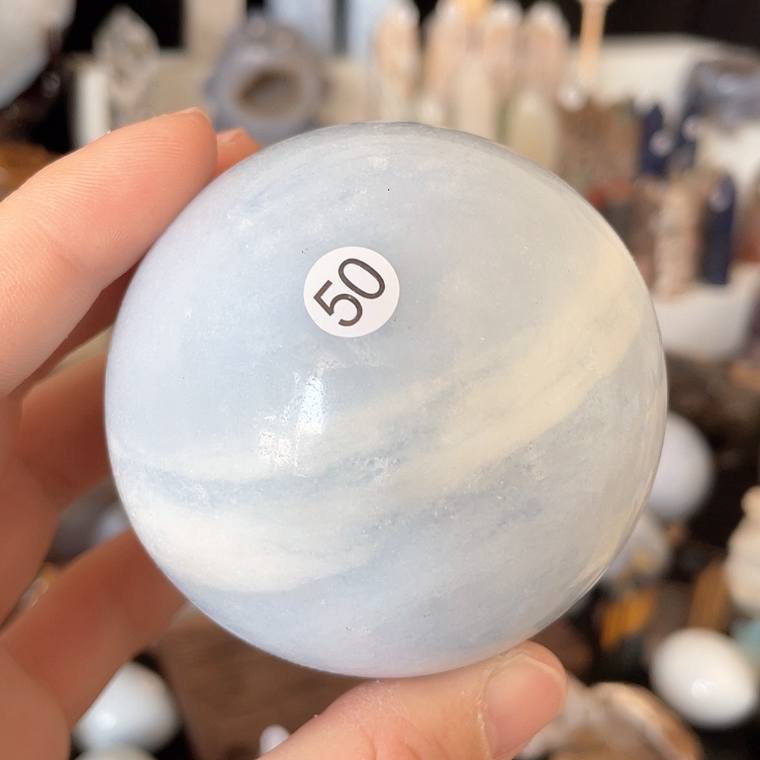 水晶蓝晶球未镶嵌