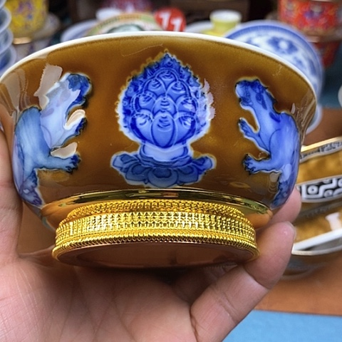 景德镇陶瓷藏式茶碗巴*