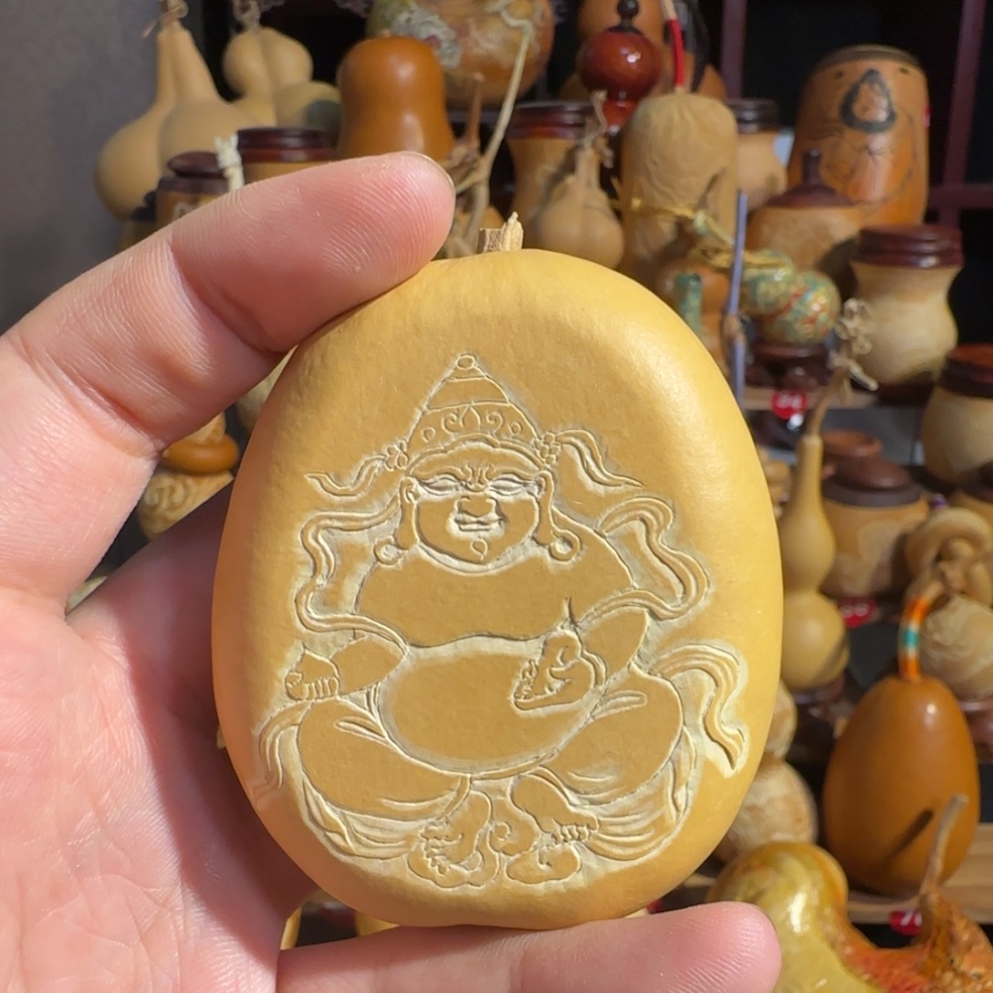 有机玻璃黄财神雕刻