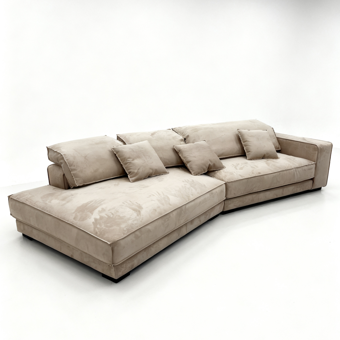 佛山简构 意式硬意式极简设计布艺沙发客厅茶几时髦小姨风