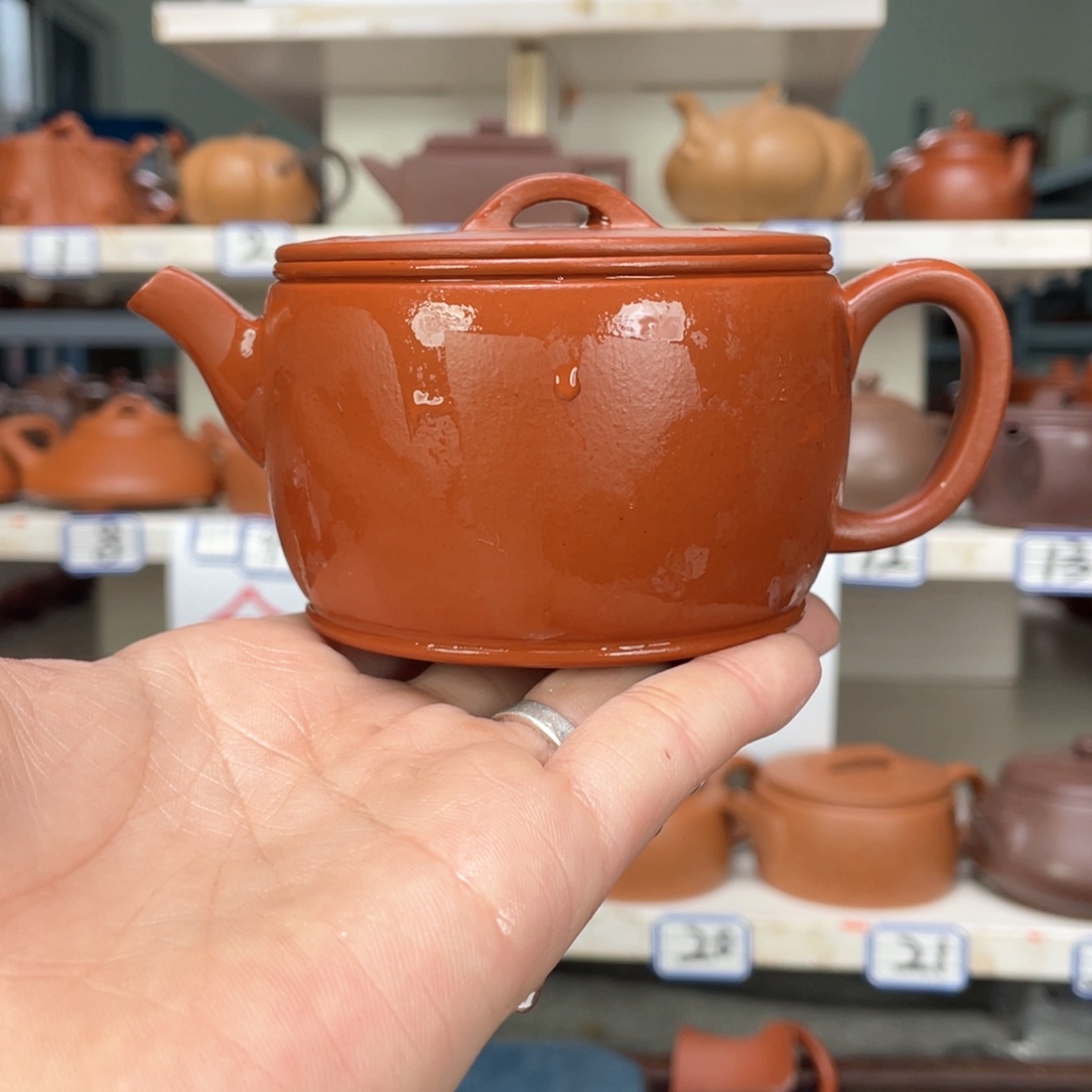 紫砂茶壶小煤窑朱泥全手工210毫升