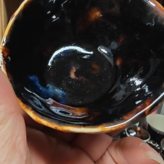 独***～天然老黑釉斗笠盏盏