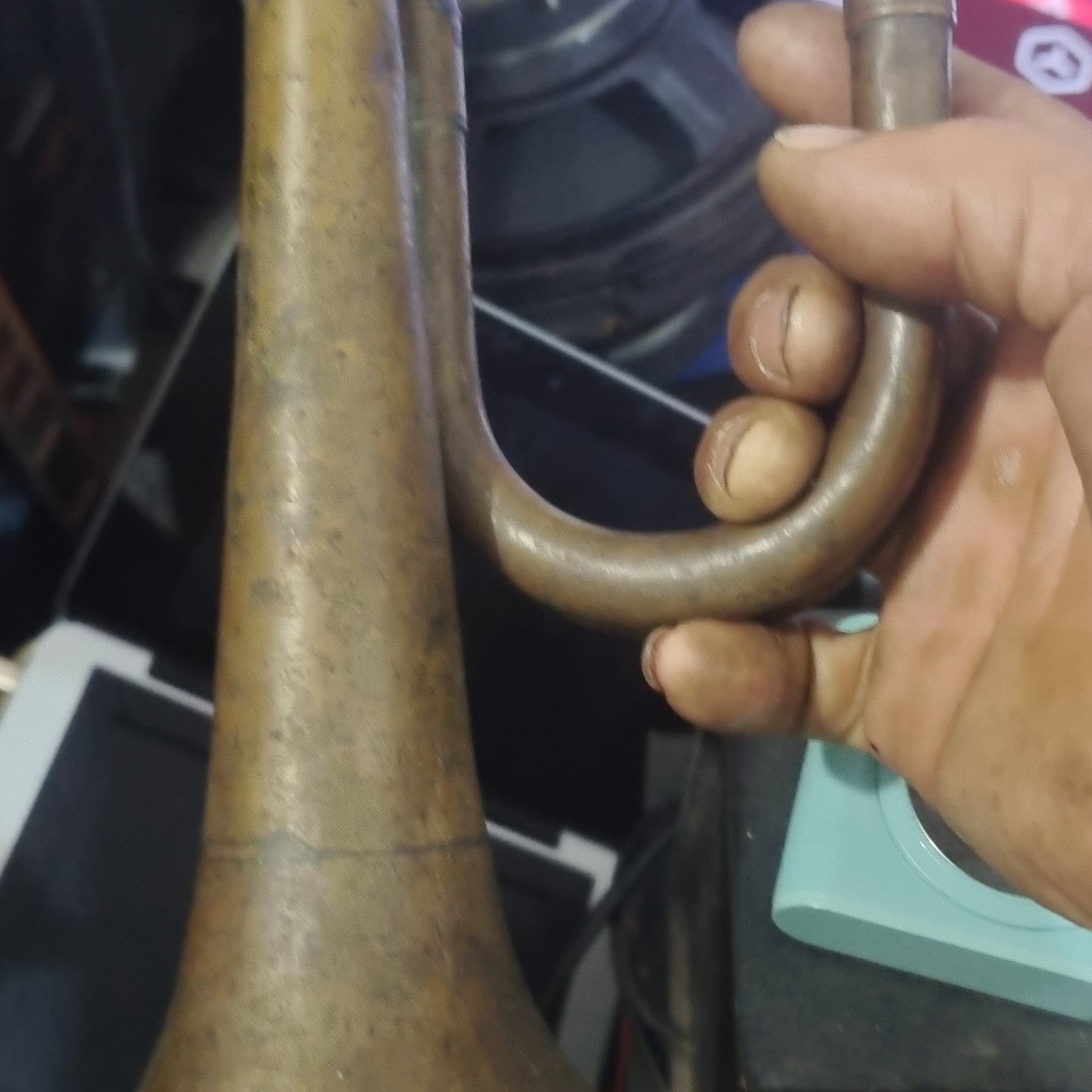 文玩古纯铜军号集结号纯正收藏老式