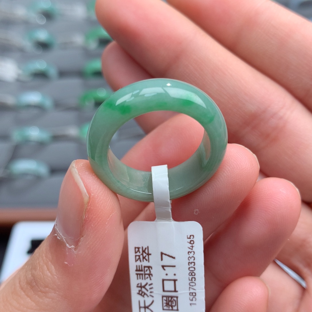 翡翠戒指未镶嵌天然