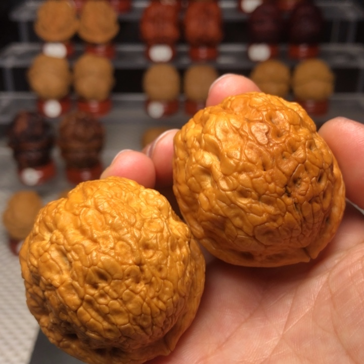 文玩核桃把件113金丝绣球