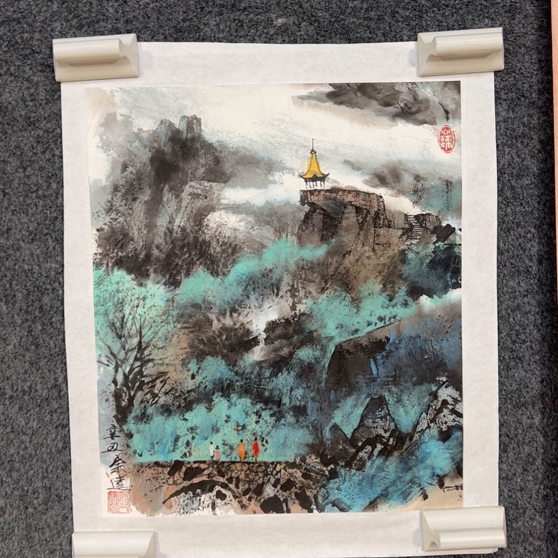 国画（g94237）望远 书画